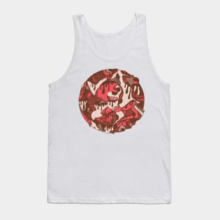 Pink Tan Circle of Drip Tank Top